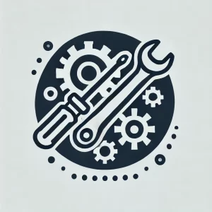 DALL·E 2024-09-08 23.14.57 - An icon representing the dismantling or disassembly of equipment. The icon should depict tools like a wrench and screwdriver with a mechanical gear or - GlobalKlima
